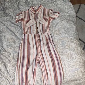Pinstriped Jumpsuit